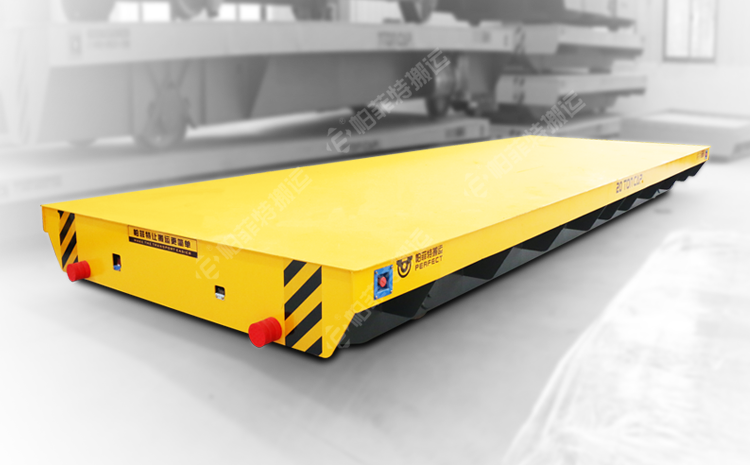 北京60噸滑觸線軌道平車發貨成功