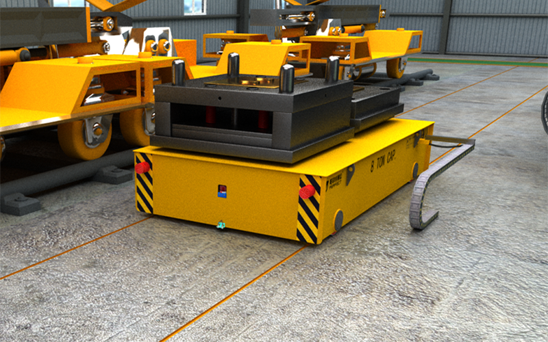 湖南50噸鋼卷無軌電動平車發貨成功